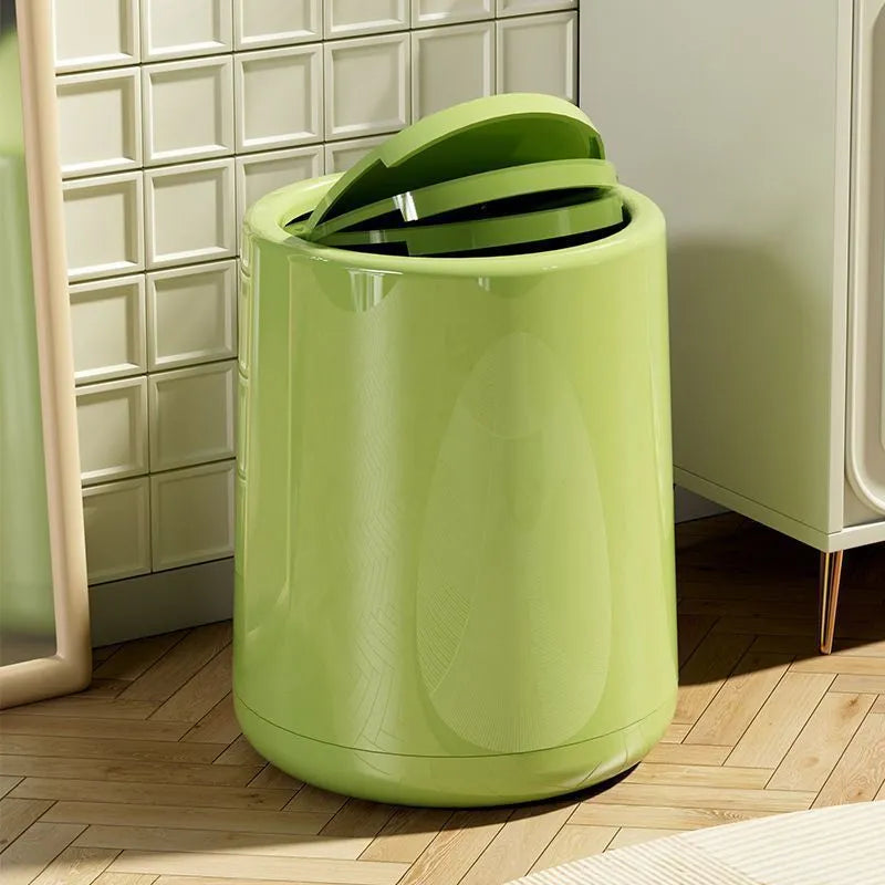 Creamy wind trash can