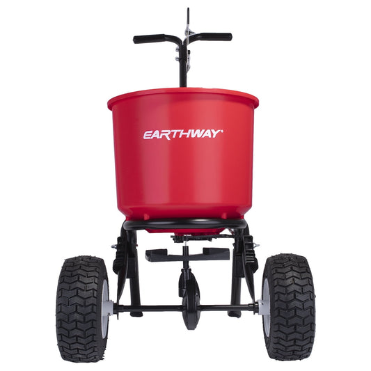 modern EarthWay Red 40lb Broadcast Spreader Fertilizer/Grass Seed 2600A Plus